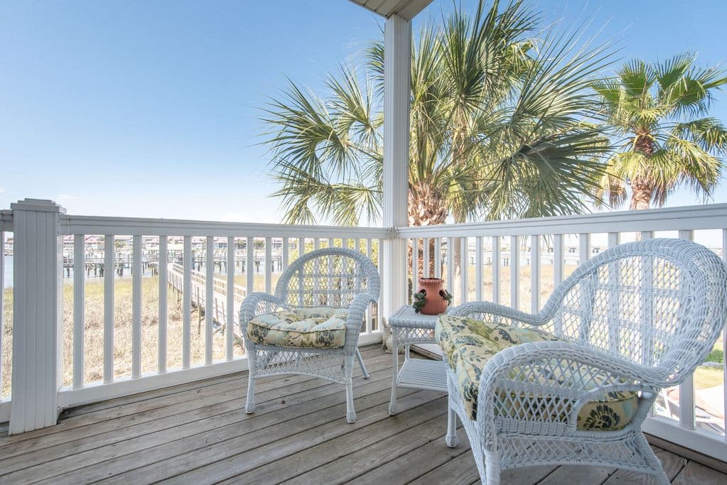 Side deck with marsh views