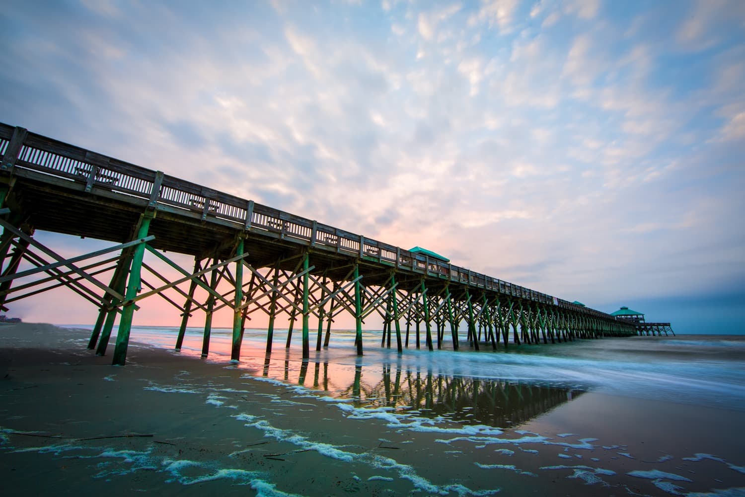 The original Folly Beach Pier photographed before its rebuild