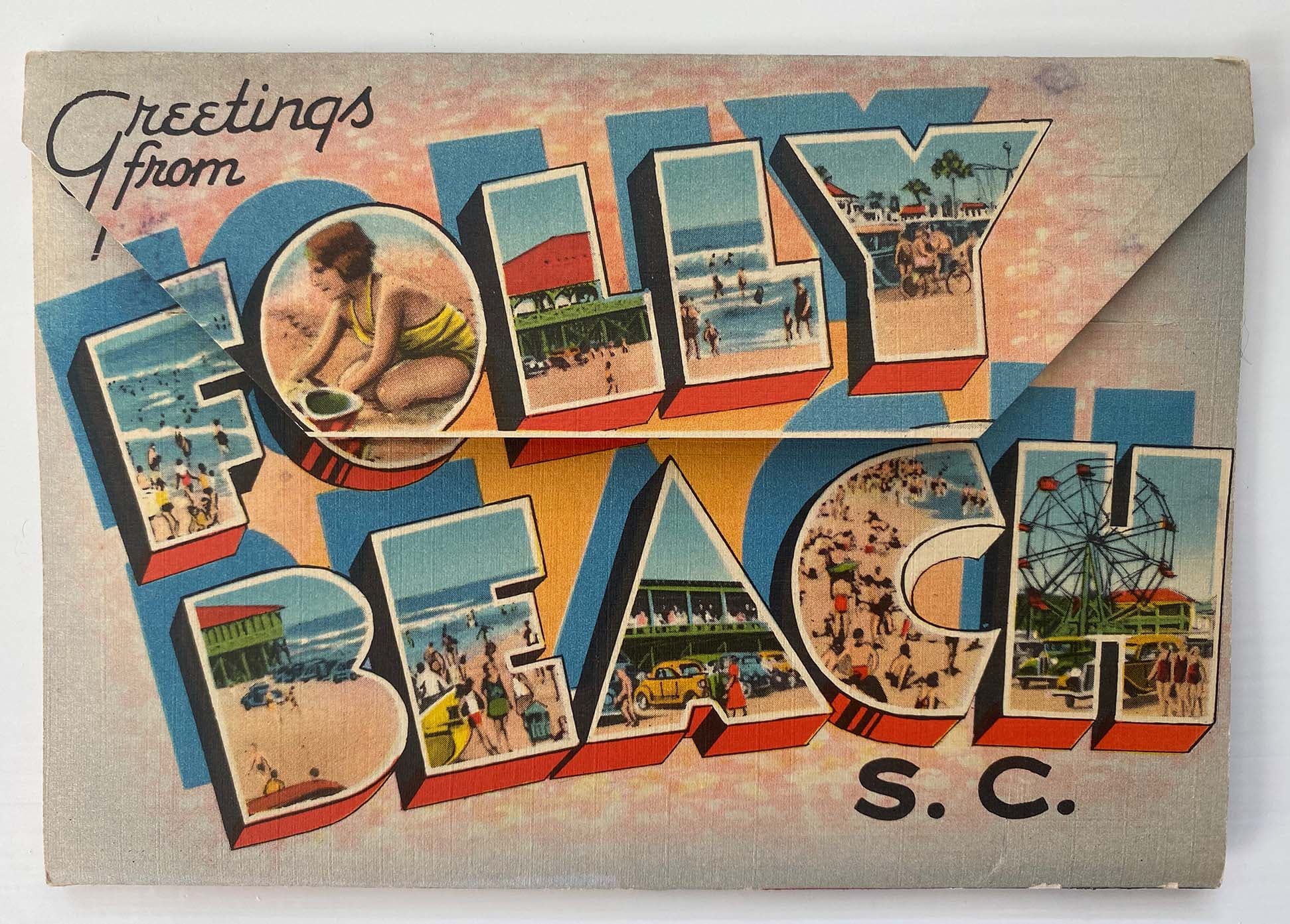 Historic Folly Beach souvenir-folder scan