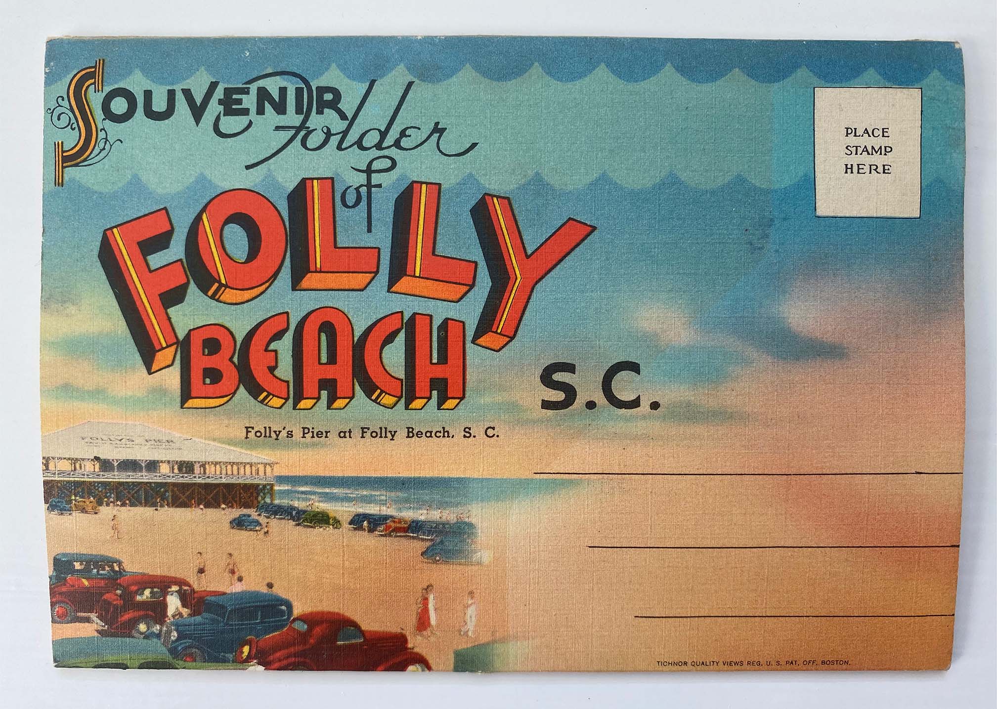 Historic Folly Beach souvenir-folder scan